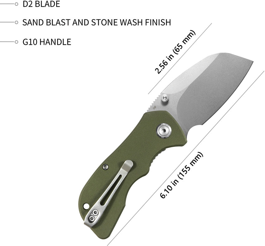Karaji Linerlock Sheepfoot OD - KUB180D