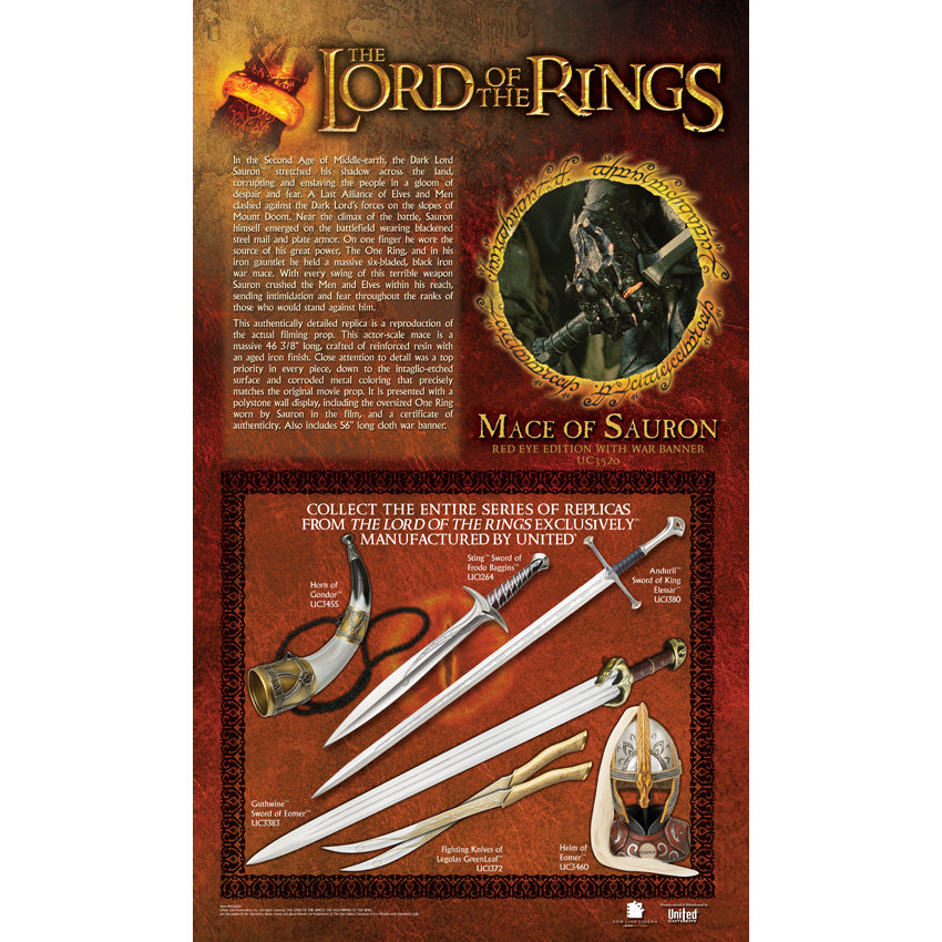 LOTR Mace Of Sauron Red Eye - UC3520