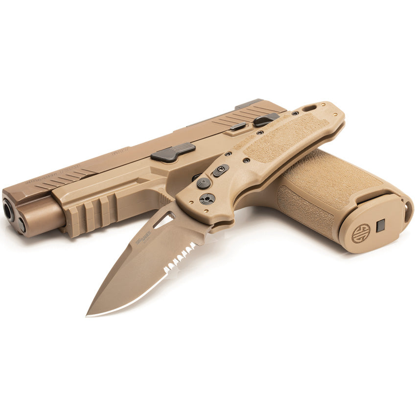 Auto K320A Button Lock Tan - SIG36333
