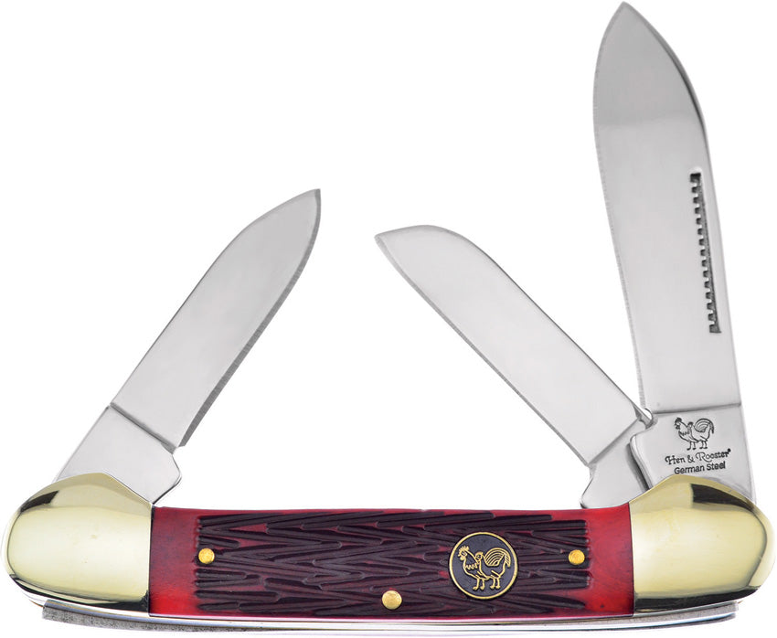 Canoe 3 Blade Red Pick Bone - HR353LRPB