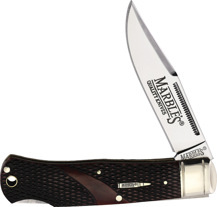 Lockback Brown Checkered Bone - MR677