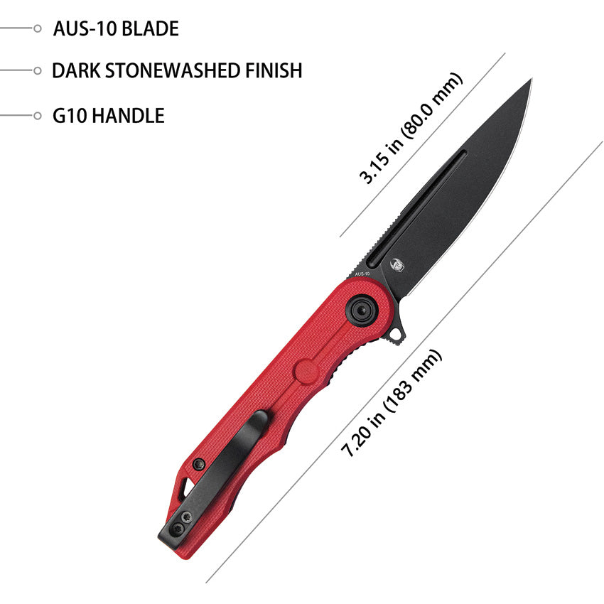Mizo Linerlock Red Black - KUB312C