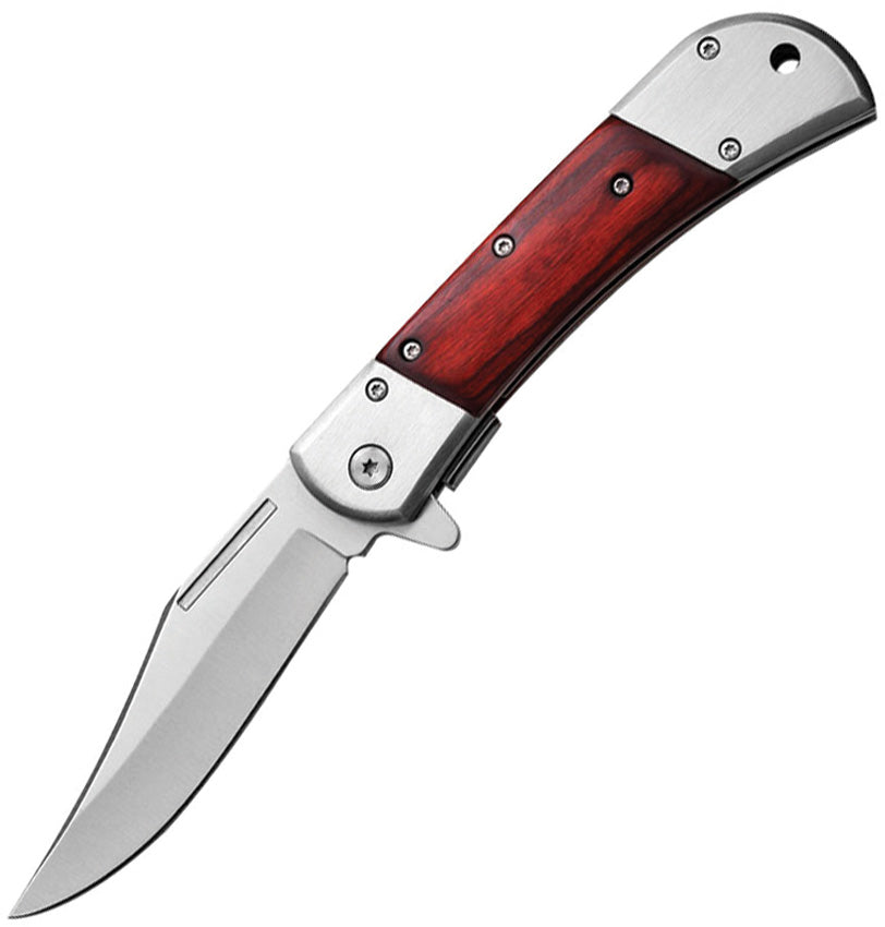A/O Linerlock Silver/Wood - EE10009SW