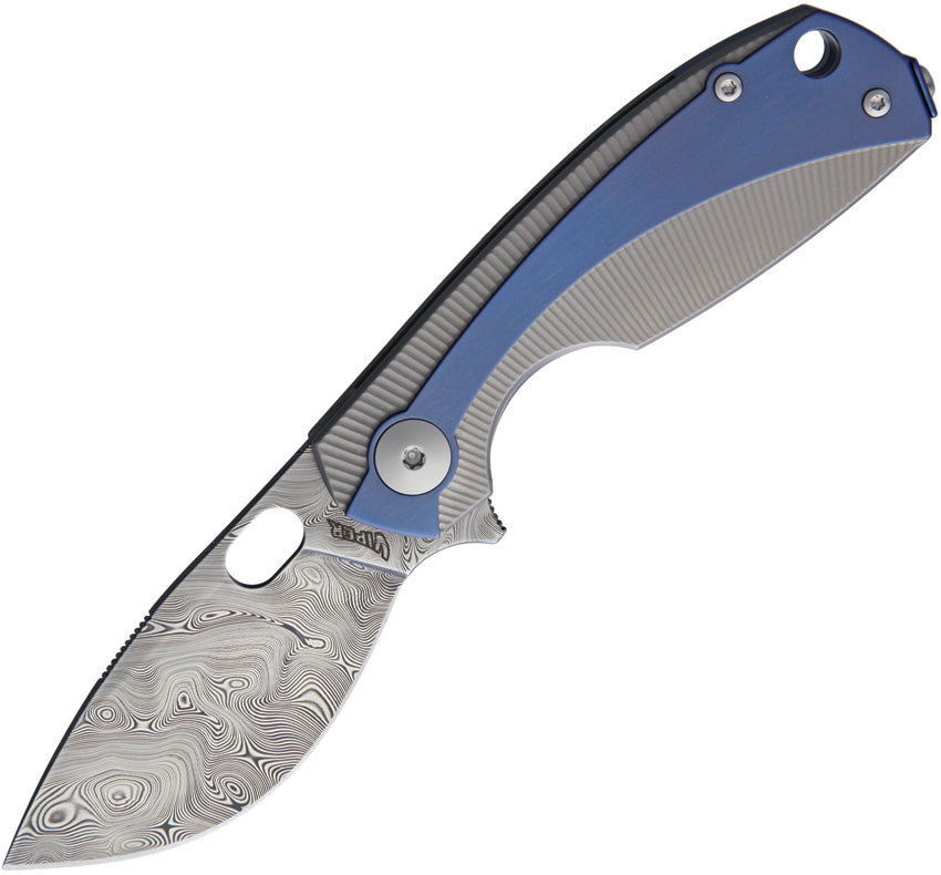 Lille Framelock Damascus Blue - VA5964TIBL