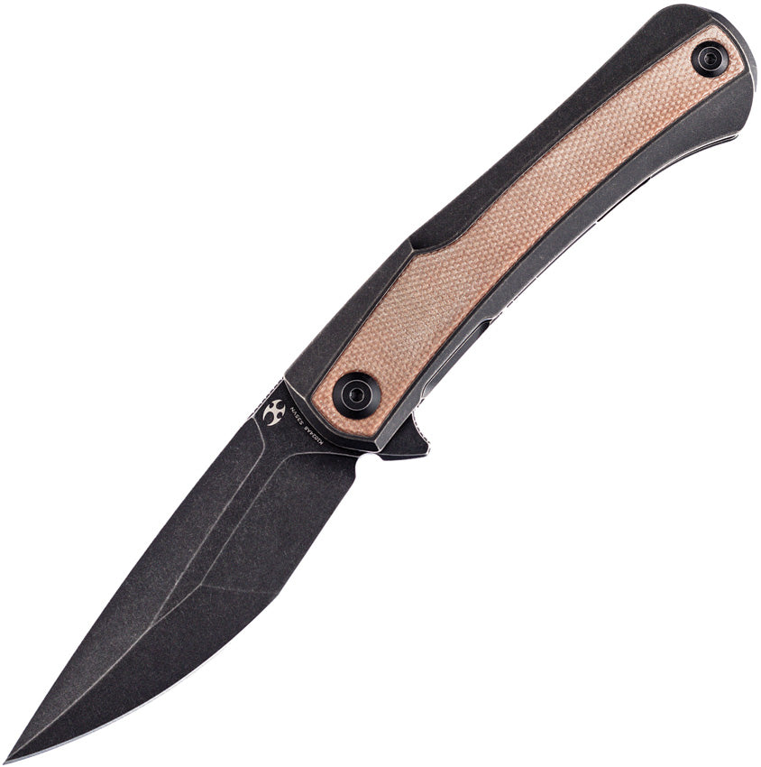 Kratos Framelock Brown Micarta - K1024A8