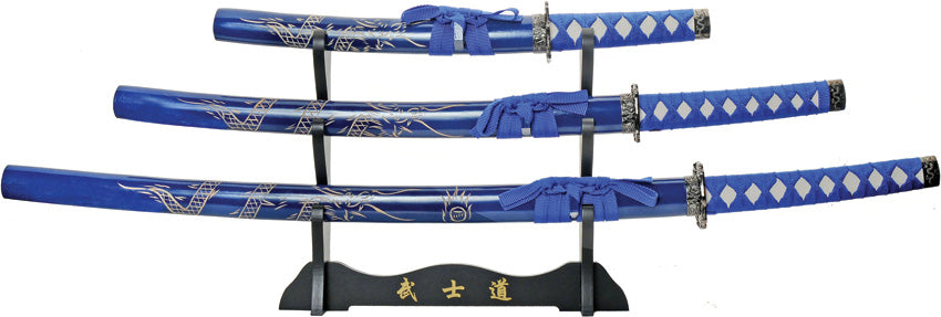 3pc Dragon Sword Set Blue - CN926970BL