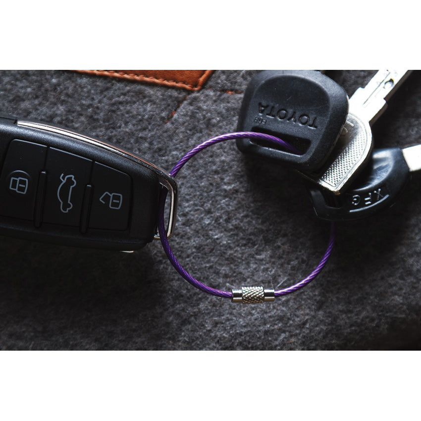 Twist Lock Cable Ring Purple - SIL004NPPL
