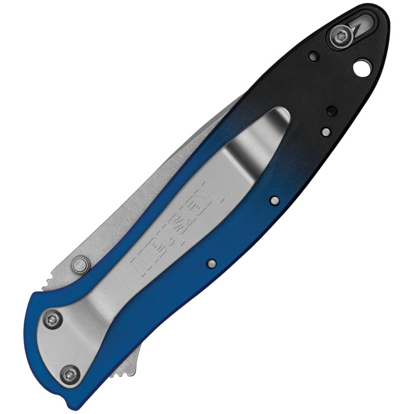 Leek Linerlock Blue Magna Cut - KS1660GBLU