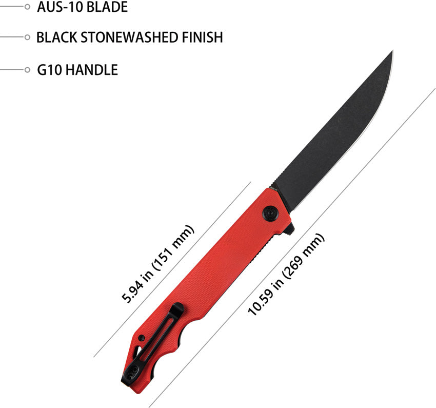 Pylades Linerlock Red - KUB253B1