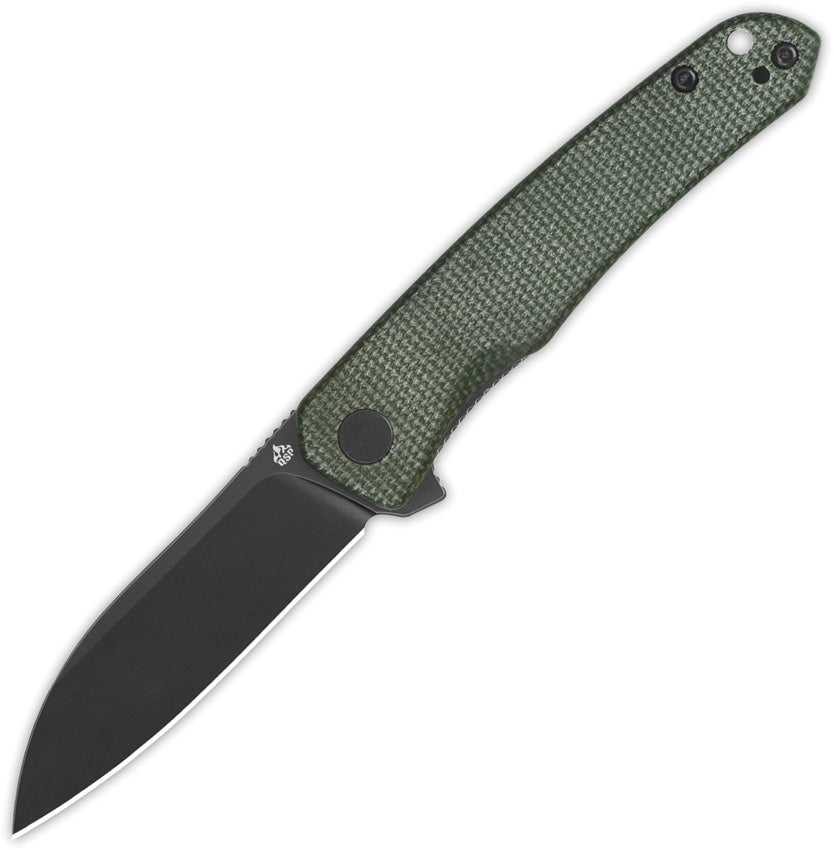Otter Linerlock Green Micarta - QS140E2