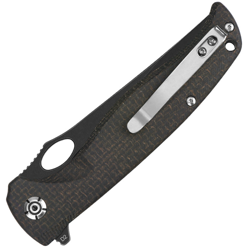 Gavial Linerlock Brown Micarta - QS126D2