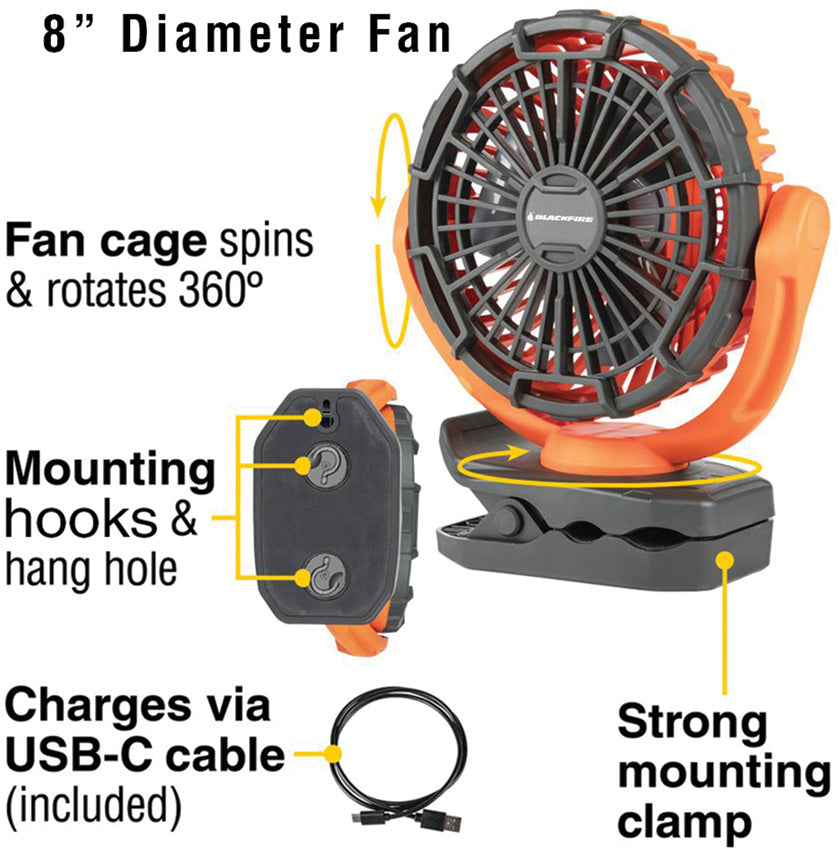 Rechargeable Clamp Fan - BFBBM9112