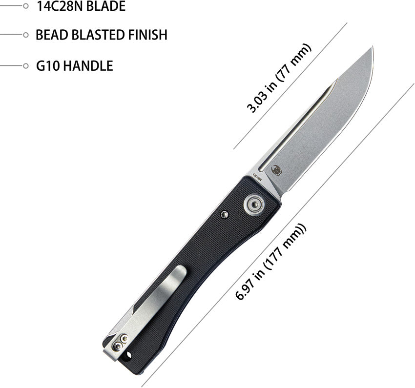 Akino Lockback Black - KUB2102A