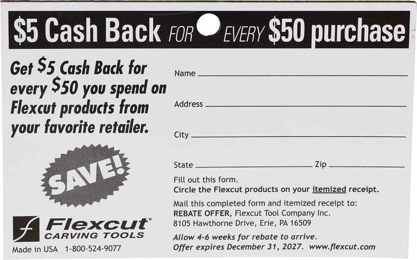 Cash Back Rebate Pad - FLEXREBATE