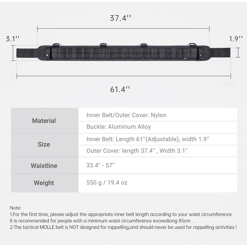 Tactical MOLLE Belt - NXTEX10