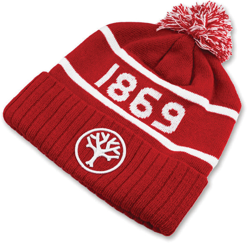 1869 Bobble Hat Red - BO09BO139