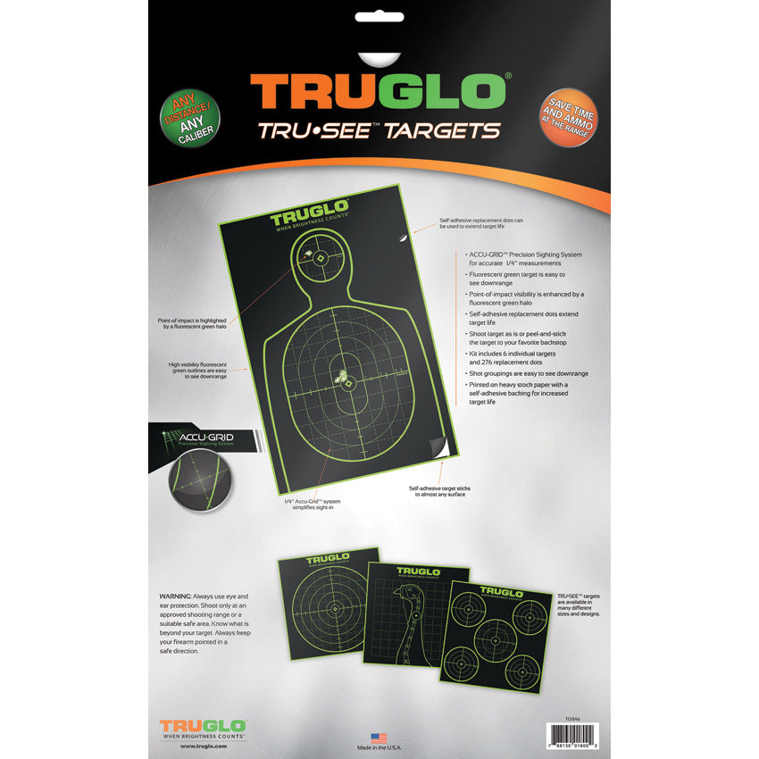 Tru-See Handgun Target 6pk - TG13A6