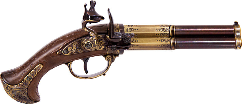 French 3 Barrel Flintlock - DX5309