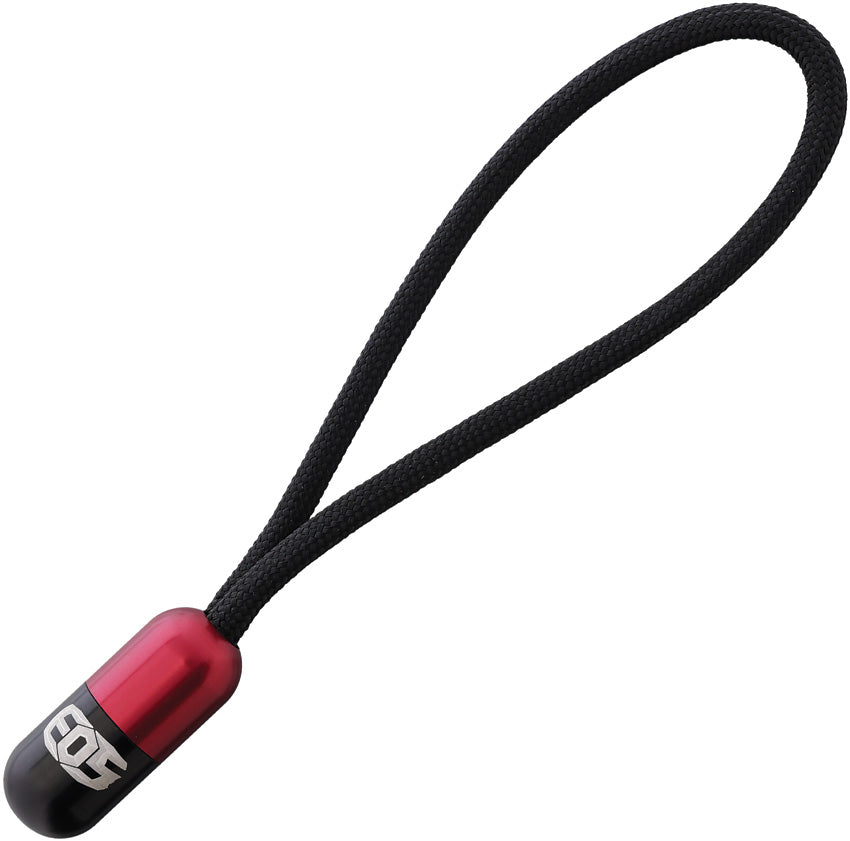 Pill Bead Lanyard Black/Red - EOS135