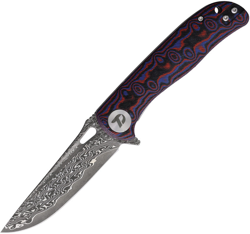 Linerlock Damascus Red - DTK3898MRD