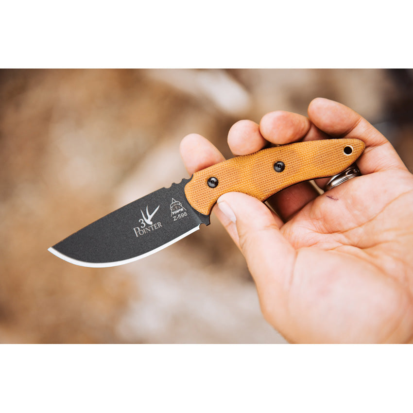 3 Pointer Tan Canvas Micarta - TP3PR02