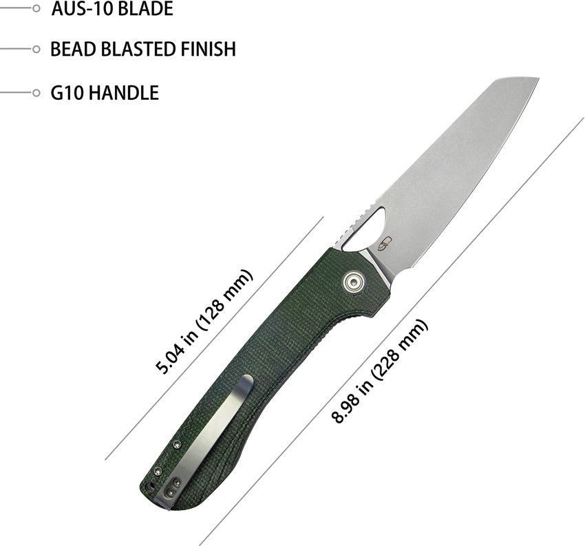 Elang Linerlock Green Micarta - KUB365E