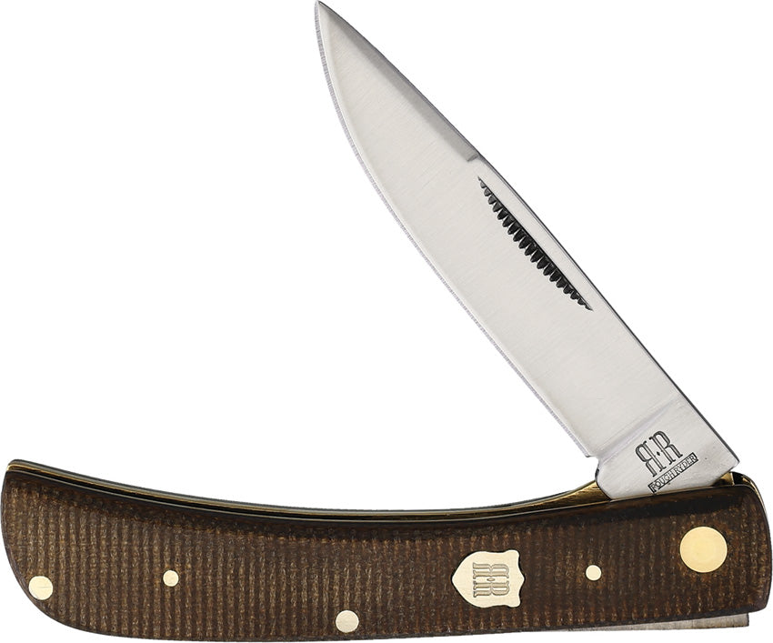 Small Work Knife Brown Burlap - RR2333