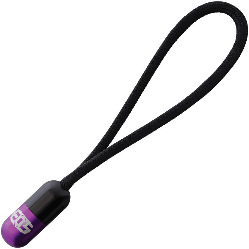 Pill Bead Lanyard Black/Pur - EOS134