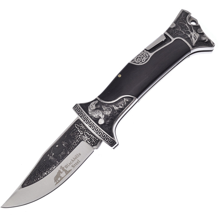 Embossed Lockback Black - FBKH104BPW