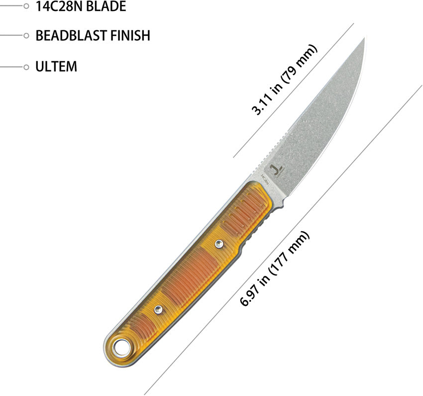JL Fixie Fixed Blade Ultem - KUB355C