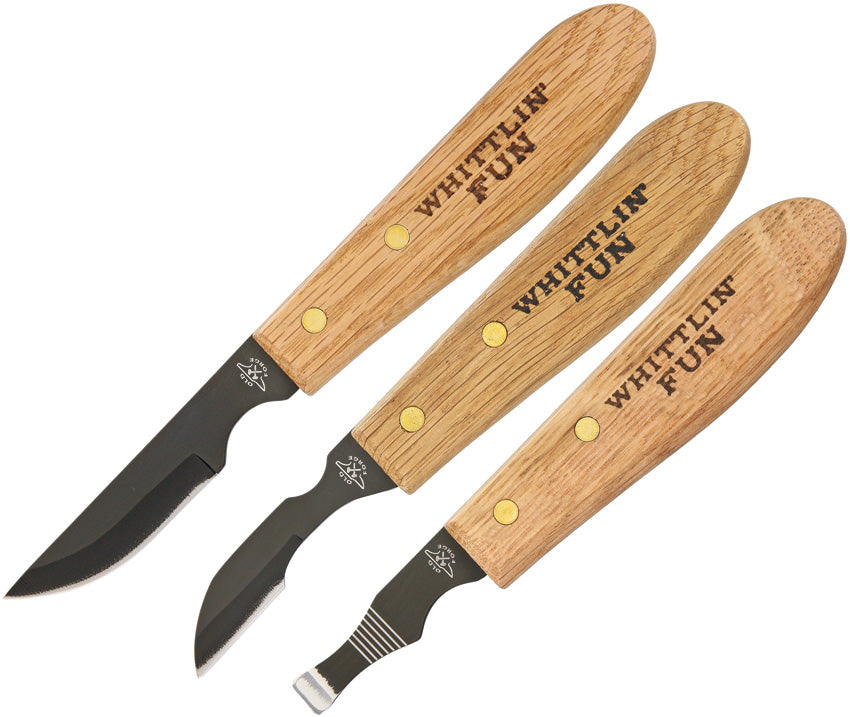 Three Piece Wood Carving Set - OF004